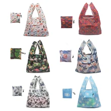 Распродажа Женская складная эко многоразовая сумка для покупок сумка для ноутбука супер магазин сумка для хранения Фламинго в горошек сумка в форме кактуса