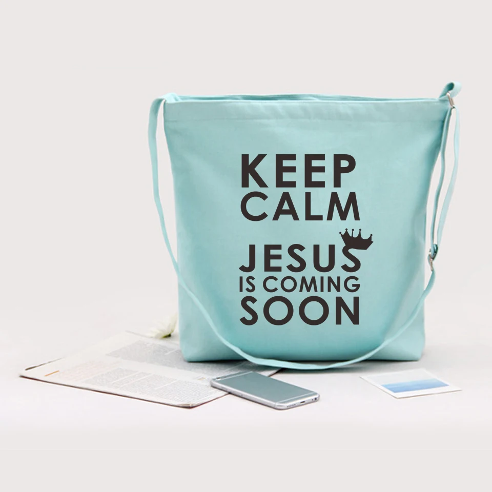 Сумка на ремне Keep calm Повседневная модная сумка школьная Холщовая с большой