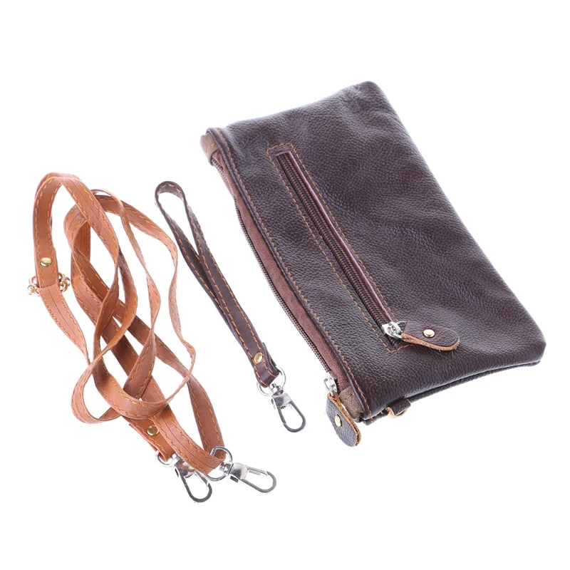 

THINKTHENDO Retro Men Small Purse Zipper Wallet Coin Key Card Holder Case Pouch Wrist Oxford Cloth Bag