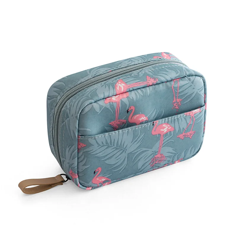 Портативная косметичка для путешествий, мини сумка для помады, Женский органайзер для туалетных принадлежностей, косметичка, водонепроницаемая женская сумка для хранения, косметички - Цвет: L  Flamingo