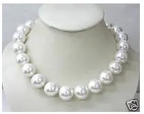 

14MM GORGEOUS AAA WHITE SEA SHELL PEARL NECKLACE Fashion AKOYA Free shipping