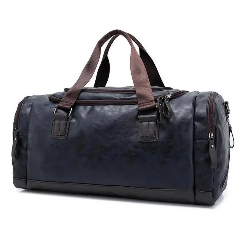 Высокое качество, мужские дорожные Сумки из искусственной кожи, большая вместительность, мужские сумки-мессенджеры, сумки для путешествий, мужские сумки на плечо, сумки для путешествий - Цвет: blue