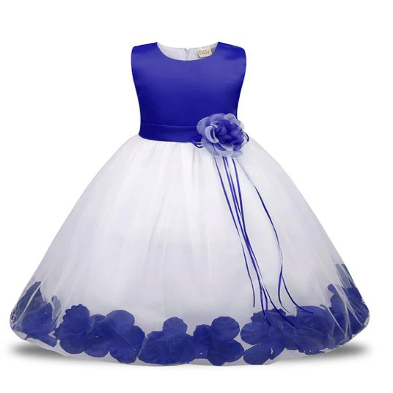 2019 children Little girl dresses Birthday Party wedding costumes kid girls princess sleeveless ball gown long dress floral