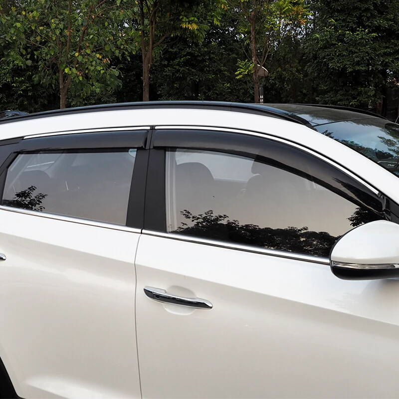 

Window Sun Visor For Hyundai Tucson 2015 2016 2017 Window Vent Deflector Awning Rain Guard Shield Shelters Cover For Tucson 2018