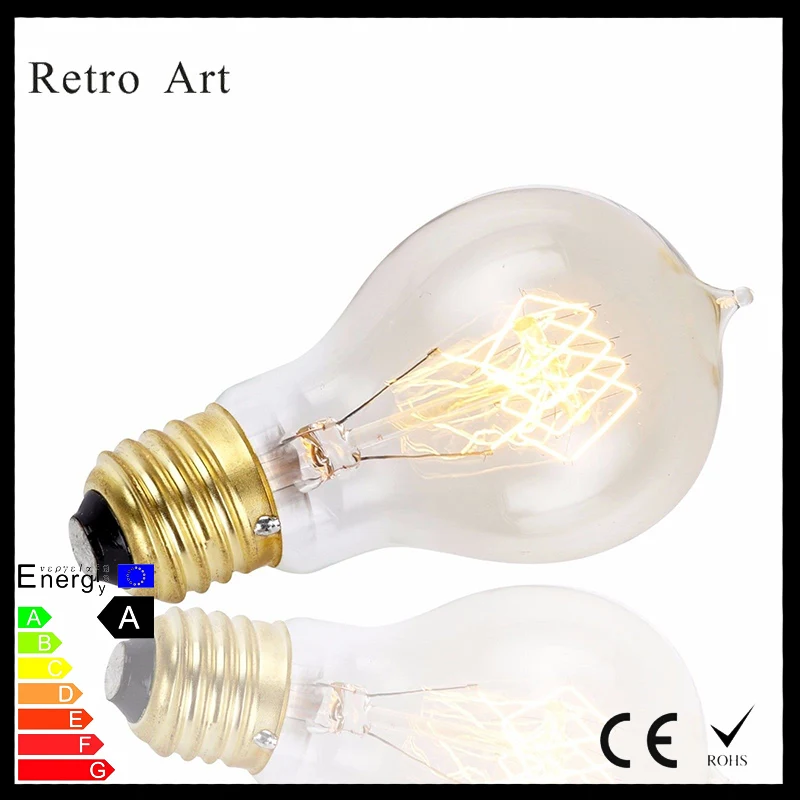 Лампа Эдисона A19 40 Вт 220 В E27|edison bulb|edison style bulbedison light bulb |