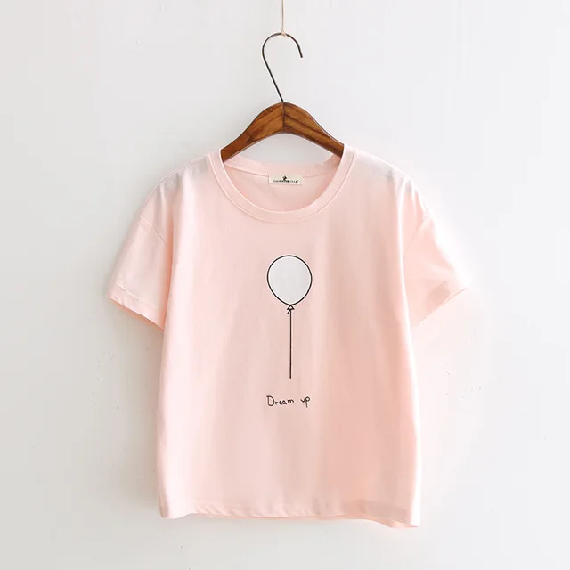 2018 Summer Kawaii Pink T-Shirts Women Harajuku Female T-Shirt Tops K-pop Tees For Ladies Cotton High Quality Slim Fit T Shirt