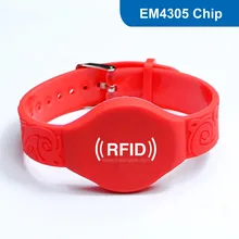 WB06 силиконовый браслет для радиочастотной идентификации RFID Браслет для контроля доступа по отпечаткам 134,2 кГц 512bit R/W EM ISO11754/11785 FDX-B с EM4305 чип