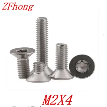 

500pcs/lot M2*4 m2 x 4 Flat torx countersunk head machine screw