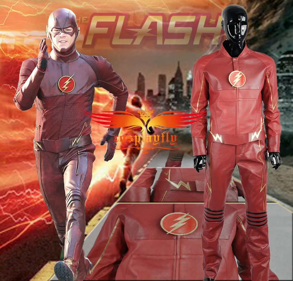 Best Price Куртка на молнии из искусственной кожи Barry Allen, костюм для костюмированной вечеринки для взрослых и мужчин, одежда для Хэллоуина Best Price Куртка на молнии из искусственной кожи Barry Allen, костюм для костюмированной вечеринки для взрослых и мужчин, одежда для Хэллоуина