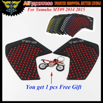 

3M+silica gel Motorcycle Tank Pad Protector Sticker Decal Gas Knee Grip Tank Traction Pad For Yamaha MT-09 MT09 2014 2015