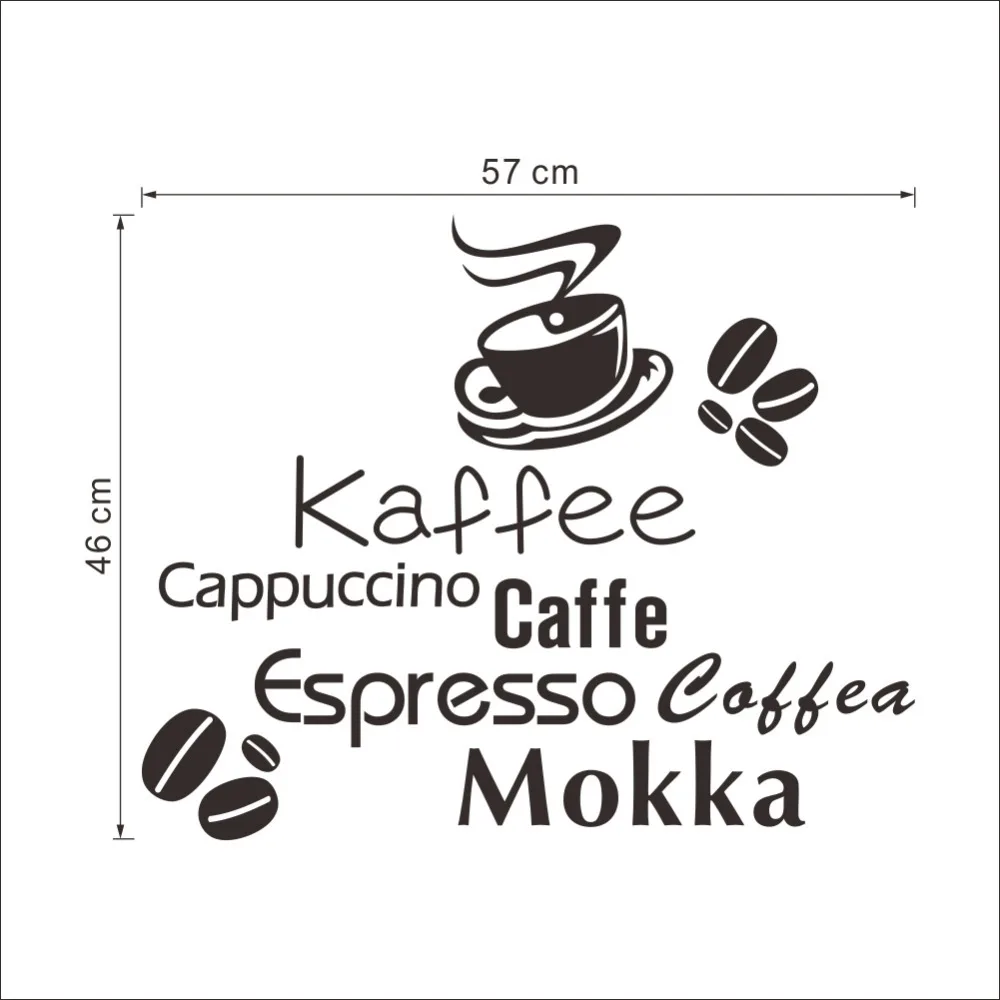 Delicious Coffee Cup Vinyl Quotes Wall Stickers Diy Home Decorations Bakery Cafe Shop Kitchen Wall Pattern Mural Art Poster