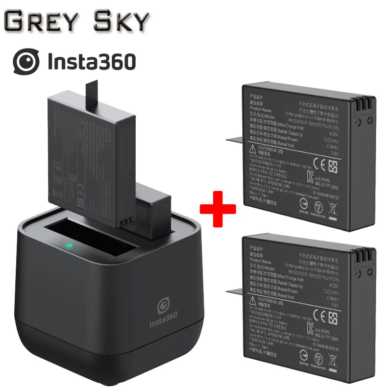 

Insta360 ONE X battery and Micro USB Qiuck Battery Charger Hub Panoramic Camera 9V 2A 60 Minutes Fast Charging