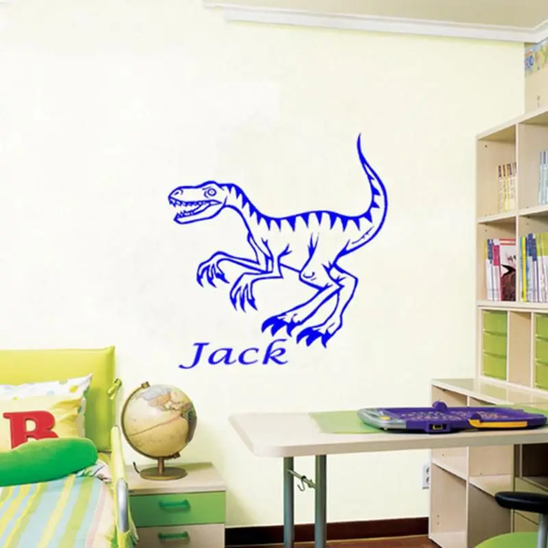 

Cool Personalised Name Dinosaur Kids Nursery Bedroom Vinyl Wall Art Decal Sticker Kids Room -you choose name and color