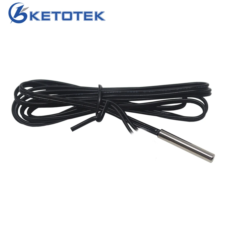

5pcs/lot NTC 10K temperature sensor probe -40-120C 1m length cylinder-shaped 4*25mm used in air