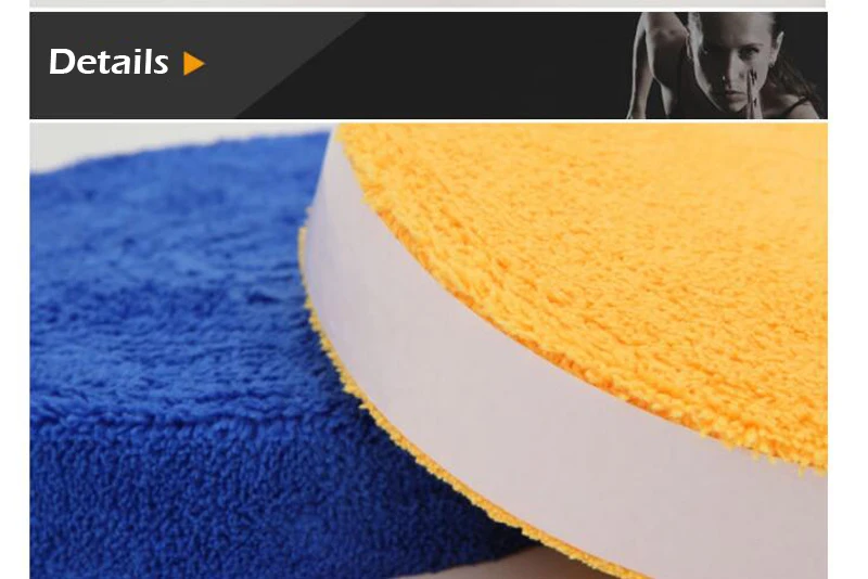 1pc High Quality Anti-slip Racket Overgrips Cotton Towel Grip Gym Fitness Sport Anti-skid Sweat Tape (8)
