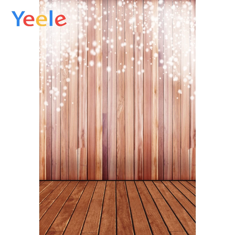 

Yeele Glitter Light Bokeh Wooden Boards Wall Baby Scene Photography Background Photographic Backdrop Doll Props For Photo Studio