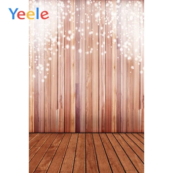 

Yeele Glitter Light Bokeh Wooden Boards Wall Baby Scene Photography Background Photographic Backdrop Doll Props For Photo Studio