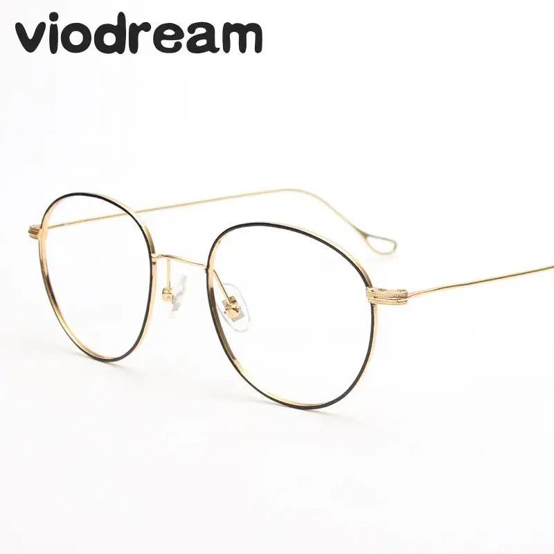 

Viodream New Antique Pure Titanium Glasses Frame Super Light Myopic Reading Spectacle Prescription Eyewear Eyeglass Frames 8024