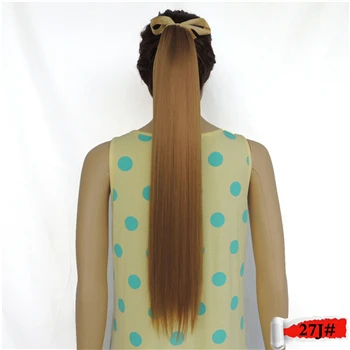 MWZ9055 2p Xi. rocks синтетический парик волосы конский хвост расширение прямой длина ленты и клип в хвост шиньон расширения - Цвет: Зеленый