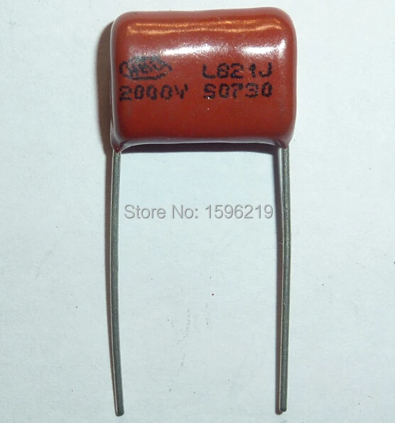50 шт. Конденсатор CBB 821 2000V 821J 2KV 820pF 0.82nF P15 CBB81 Металлизированный Полипропиленовый