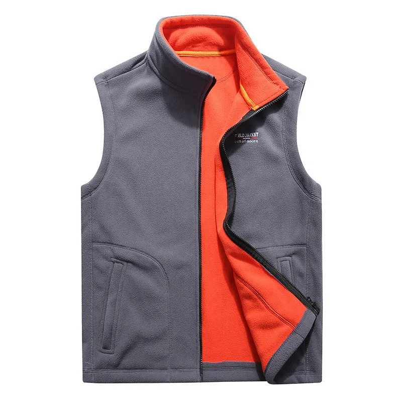 

Vest Fleece Jackets Waistcoats Vests Male Pockets Zipper Single Breasted 2019 Sleeveless Jacket Men Brand Bodywarmer Winter Coat