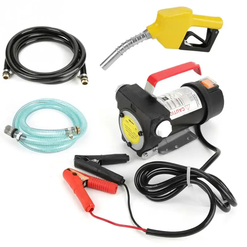 

12V 200W 40L/min Electric Oil Transfer Pump Fuel Diesel Kerosene with 4m Outlet Hose Oil Gun Kit Accessory