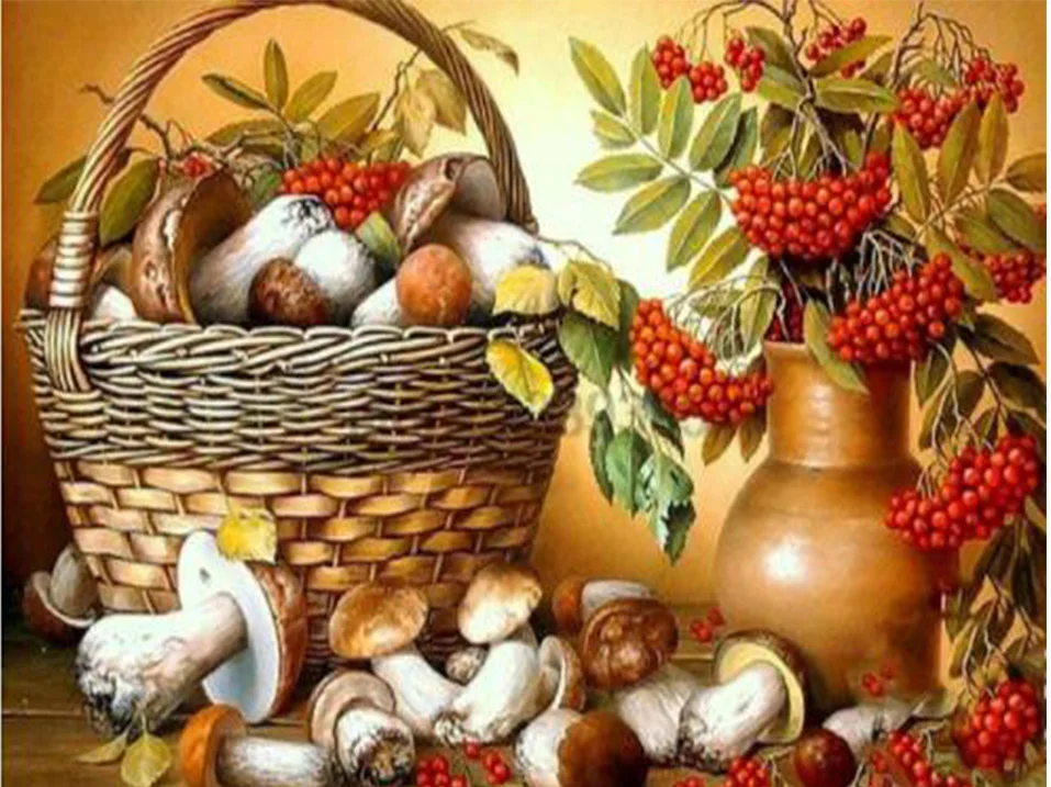 

Full 5D Diy Daimond Painting "Vegetables&Fruits" 3D Diamond Painting Round Rhinestones Diamant Painting Embroidery Kitchen Decor