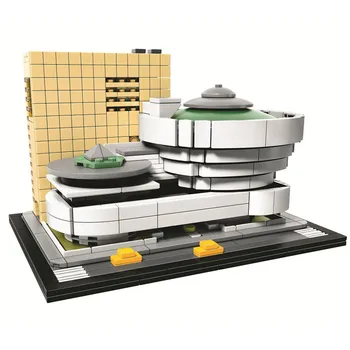 

Architecture Solomon R Guggenheim Museum Building Blocks Sets City Bricks Classic Model Kids Toys For Children Gift