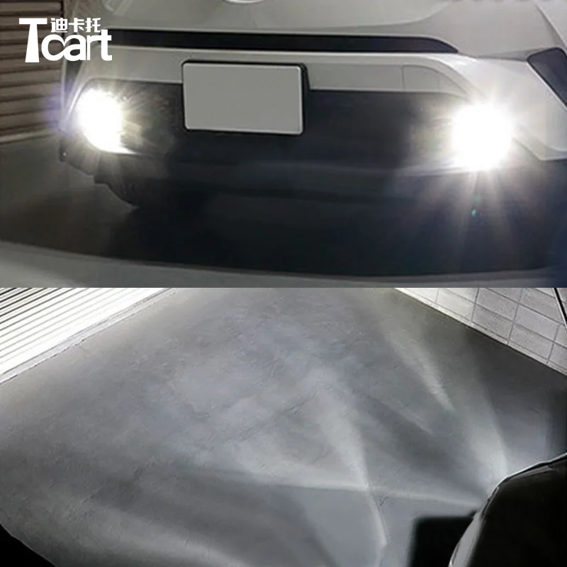 

Tcart Car LED Front Fog Light Bulbs H11 5730 Auto Led Driving Lamps For Toyota CHR C-HR 2017 2018 Accessories