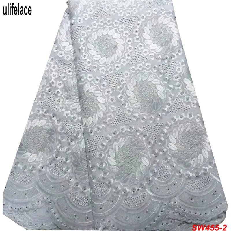 Высокое качество швейцарская вуаль кружева в швейцарском ушко хлопок Сухой швейцарская кружевная ткань для нигерийских женщин платье ткани SW-455