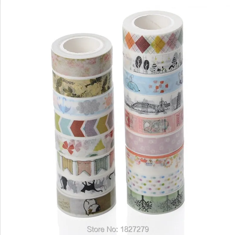 500 rolls hot sale Custom printed washi Tapes masking decorative