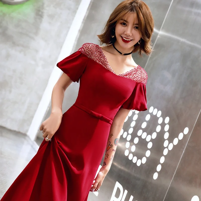 Платья подружек невесты для свадьбы Vestido с высокой талией вечернее платье Soiree