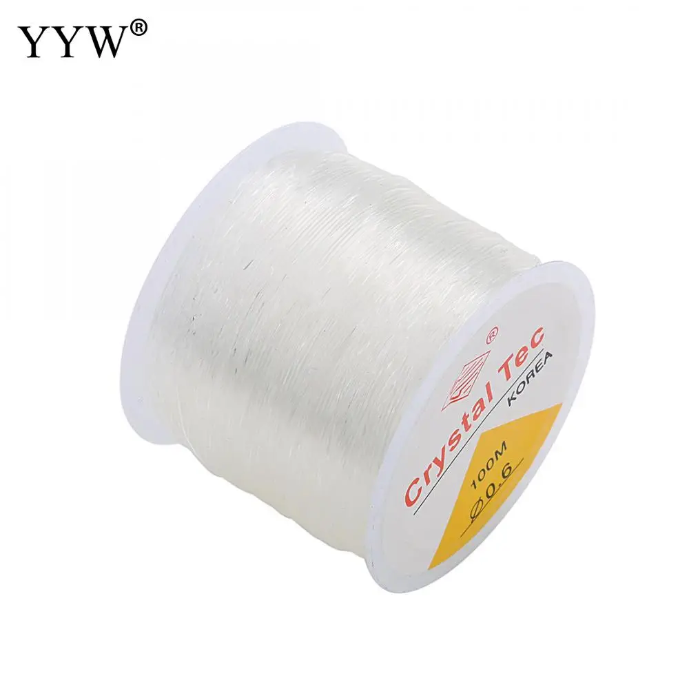 

100m/PC Crystal Beading Stretch Cord Elastic Line Rope 0.5/1mm Transparent Clear Wire/String/Thread Round Beading DIY Accessory