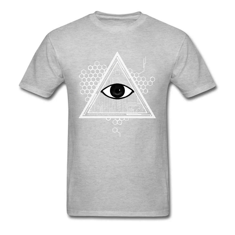 THE EYE Print Mother Day 100% Cotton Round Collar Men Tops Tees Normal Tee-Shirt Funny Short Sleeve Top T-shirts THE EYE grey