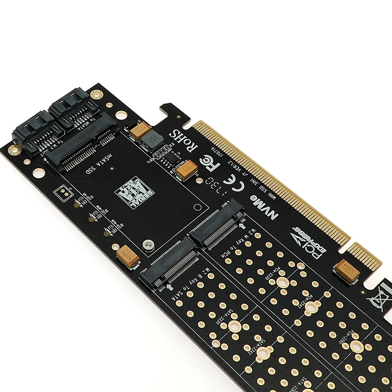 Оптовая продажа M.2 NVMe mSATA ssd PCI express Card Express 3 0X16 NGFF в 1 карта адаптера