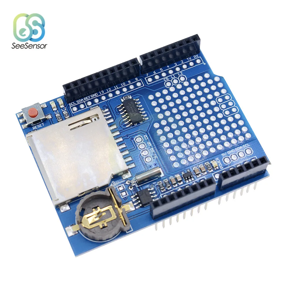DS1307 регистратор данных щит регистратора модуль записи с микро SD слотом V1.0 для