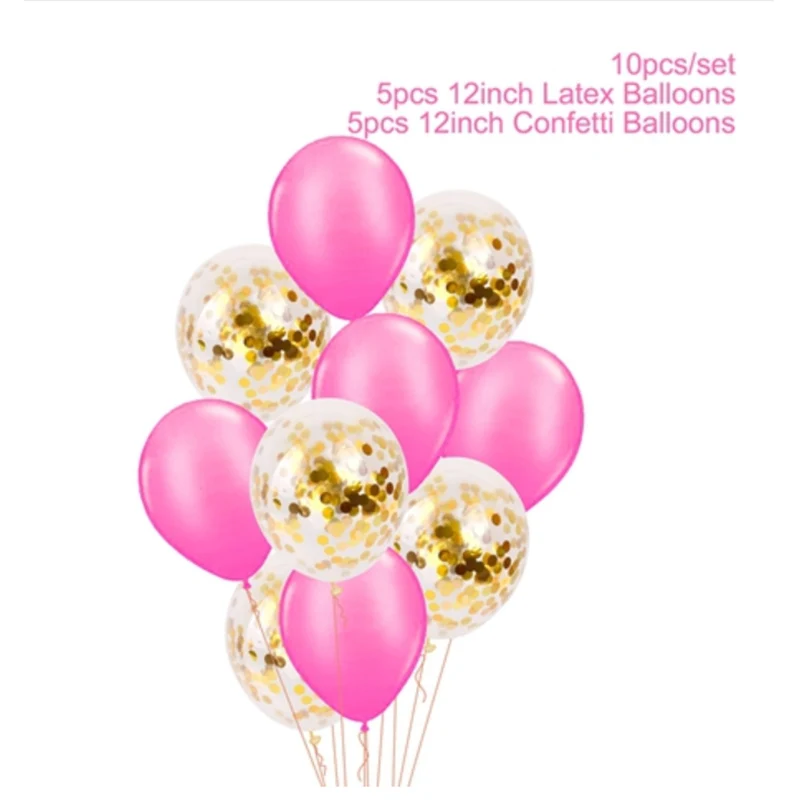 12 дюймов конфетти надувные шарики ко дню рождения с днем рождения баннер для вечеринки в честь Дня рождения рождественские украшения на День святого Валентина - Цвет: set