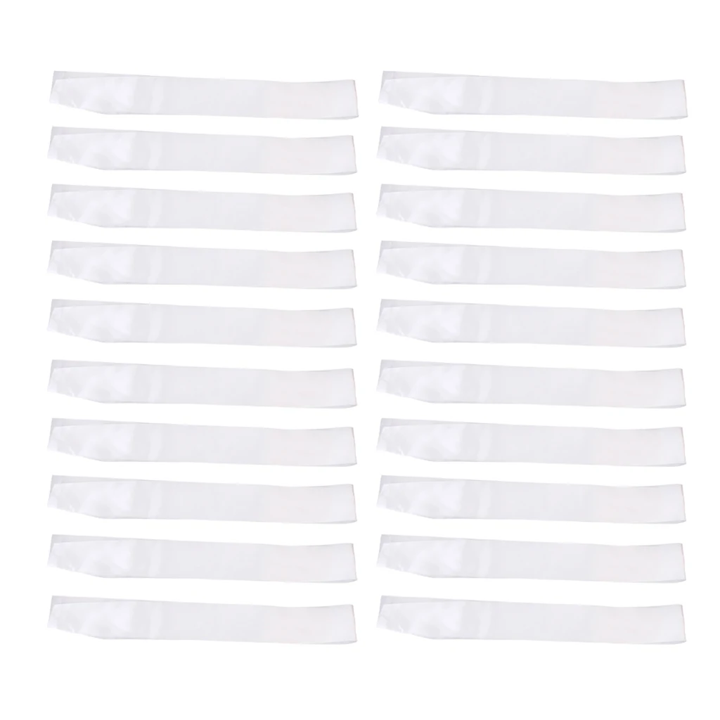 20pcs Make Your Own Blank Sash Ribbon For Baby Shower Party Birthday Pageant Decoration