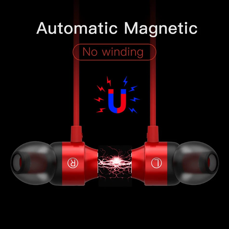 !ACCEZZ Magnetic Attraction Bluetooth Earphone Headset With Microphone For Xiaomi Huawei Samsung For iPhone 4 5 6 Hifi Headphone (3)