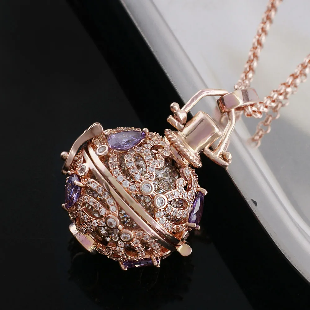 Partnerbeads Harmony Ball Cage Necklace Vintage Classic Zircon Copper