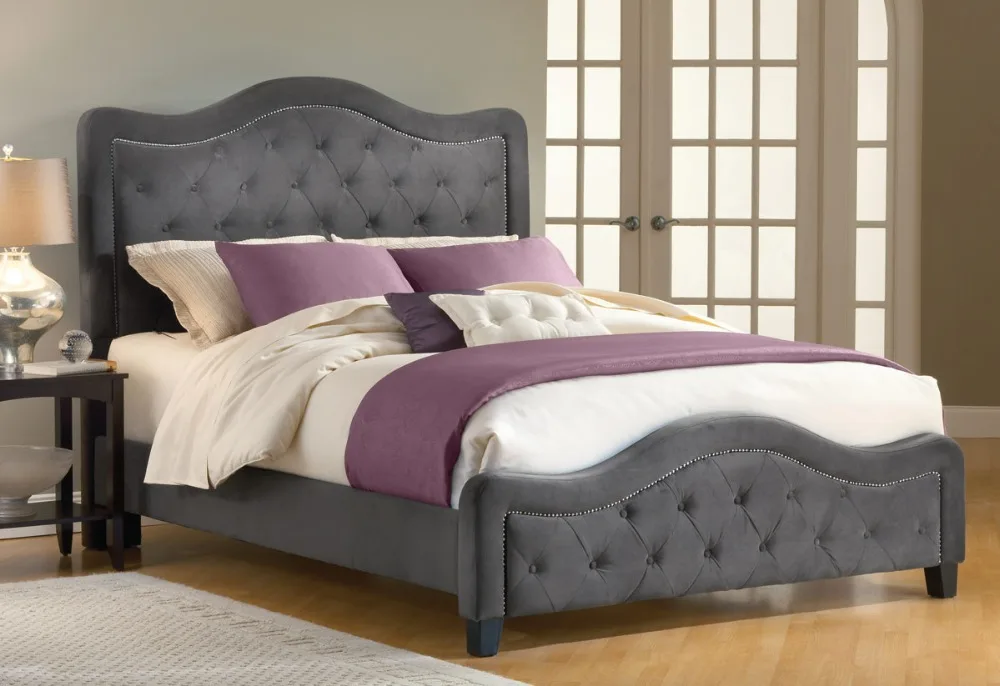 FB1512 Upholstered Bed frame Bedroom Furniture with tufted headboard