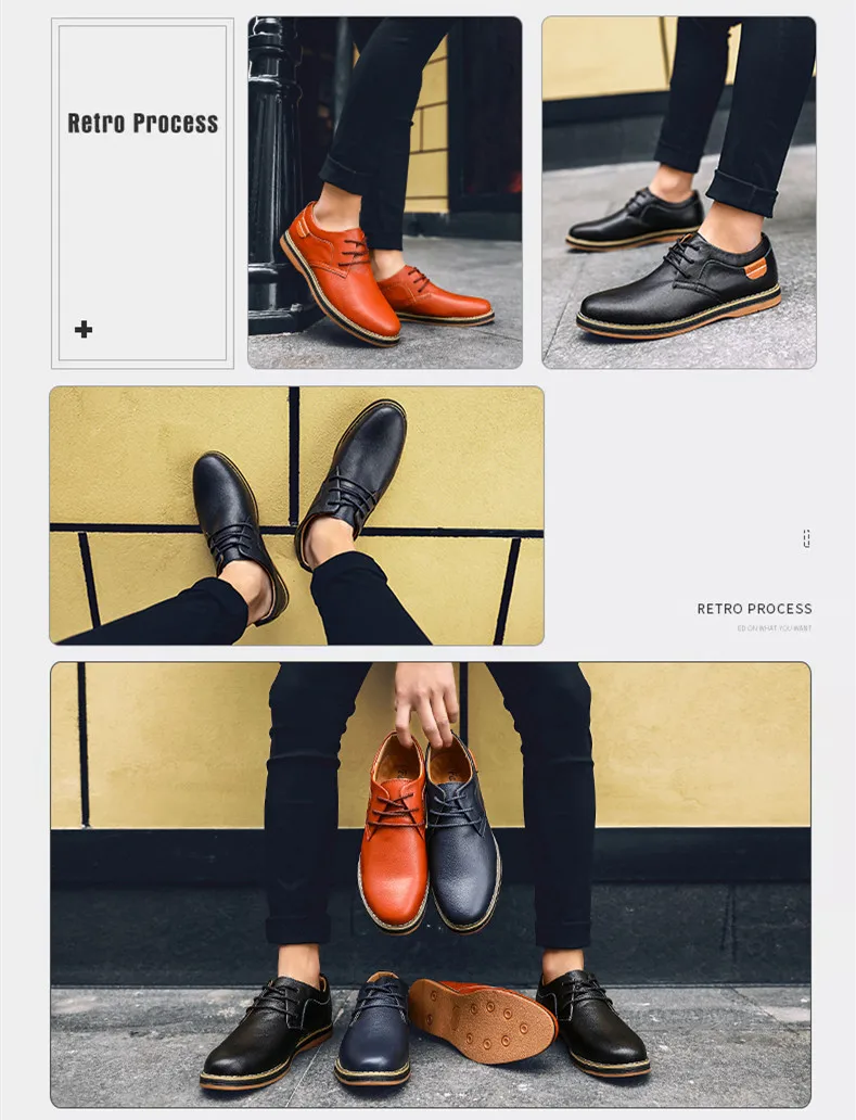 Mynde/ новые весенние кожаные повседневные мужские туфли; модные мужские туфли на плоской подошве с круглым носком; удобные офисные Мужские модельные туфли размера плюс 38-48