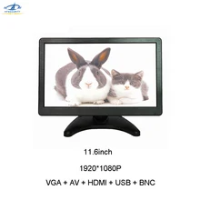 HF 11,6 дюймов 1920*1080 P HD WLED монитор HDMI VGA ips Настольный экран BNC AV дисплей USB портативный TFT ЖК-мониторы для Xbox PS4