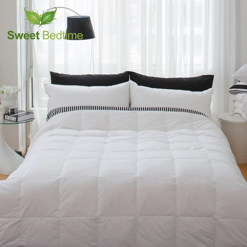 Hotel Twin Queen King Size White Duck Down Feather Comforters