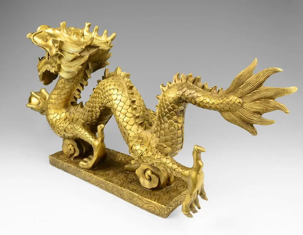 Bureau Maison Feng Shui : Dragon de cuivre pur mobilier décoration de la maison étude bureau