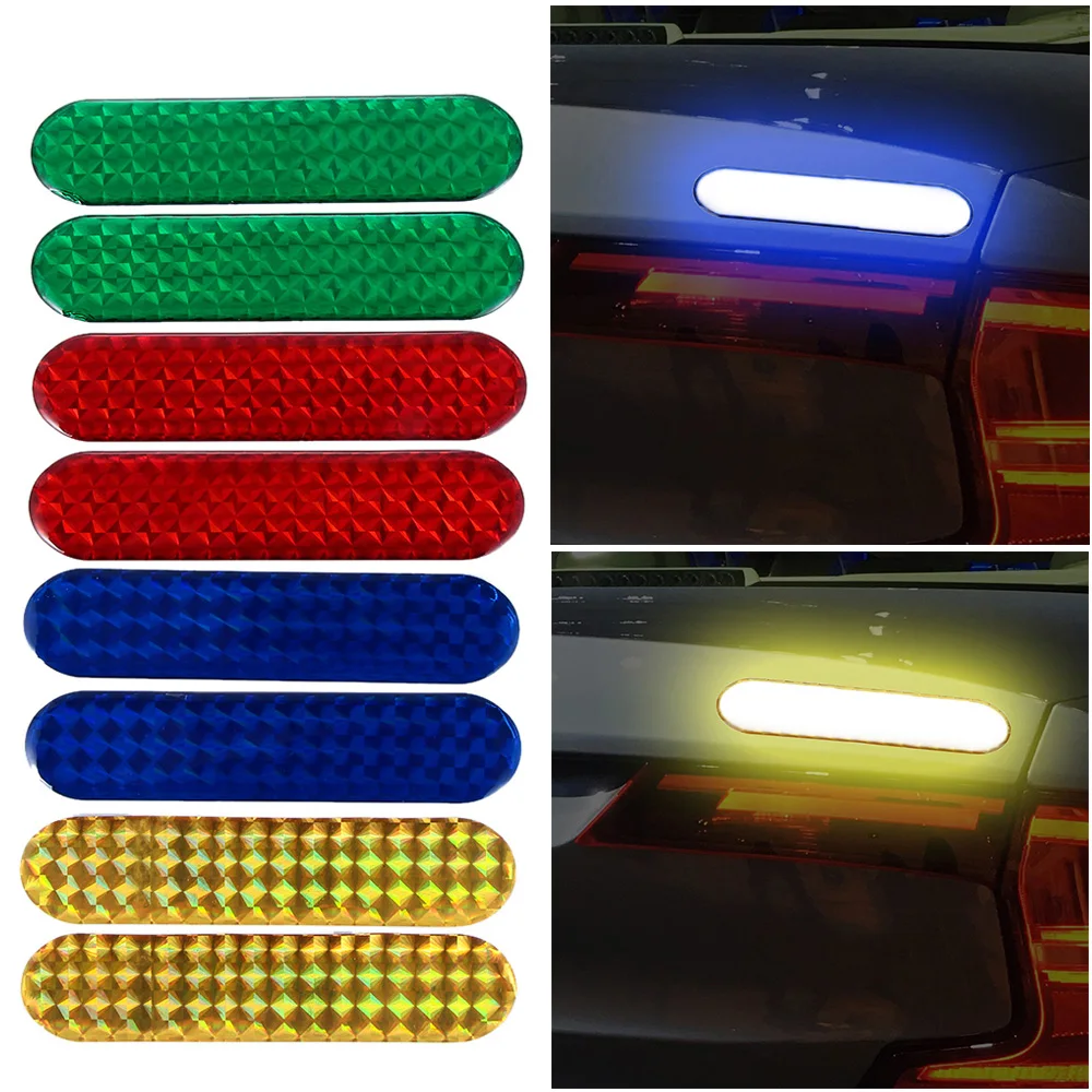 

2Pcs Car Door Sticker Decal Warning Tape Car Reflective Stickers Reflective Strips Car-styling Safety Mark Auto Decal Durable