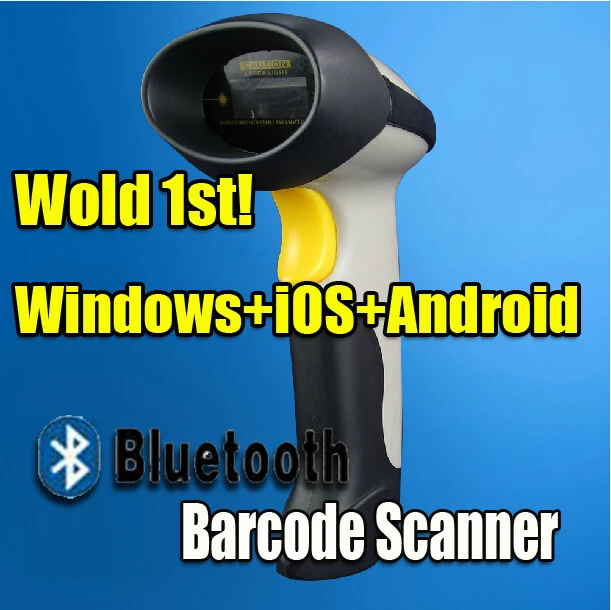 

Bluetooth Wireless Scanning Gun Laser Barcode Scanner CT10+ for Windows iOS Android all systems tablet PC mobile phone