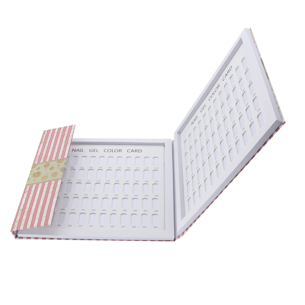 Nail Art Display Stand, 120 Colors Nail Gel Colors Cards Nail Polish Show Book Nail Art Showing Shelf