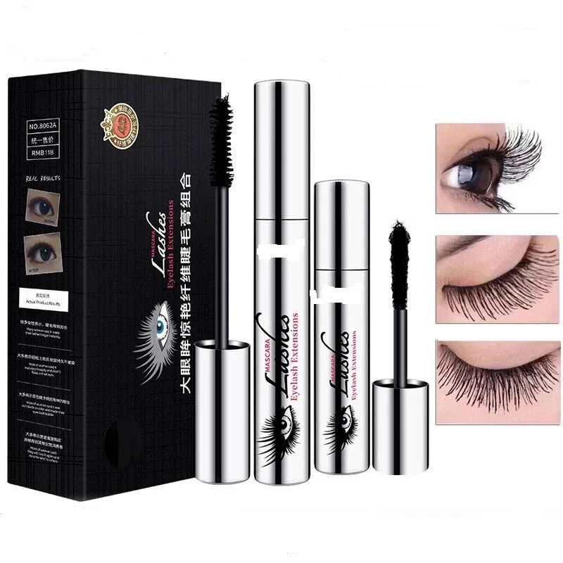 Magic Black Silk 4D Mascara Set Eyelash Extension Lengthening Volume 4D