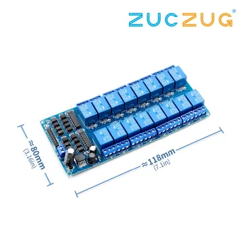 

12V 16 Channel Relay Module for arduino ARM PIC AVR DSP Electronic Relay Plate Belt optocoupler isolation